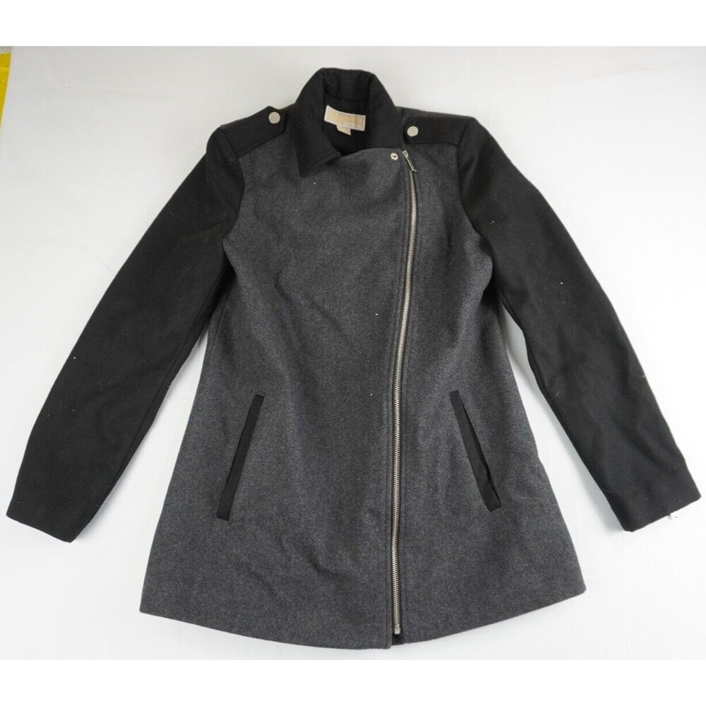 Michael Kors Wool Coat Women's Sz 6 Blend Black Casual Business